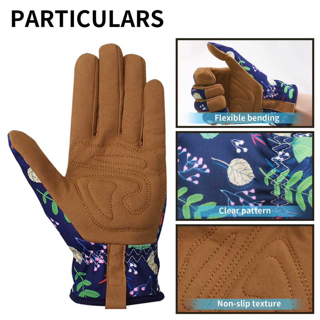 1 Par Trädgårdsarbete Rensa Ogräs Arbete Skyddshandske Mikrofiberläder Taggsäker för Grävning Plantering Beskärning Professionell Säker