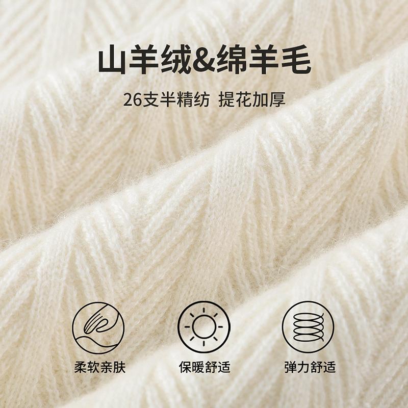 Cashmere & Sheep Wool Thick High Neck Sweater for Men
