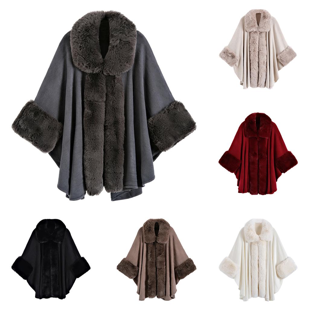 Ladies' Fashionable Square Neck Cape, Loose Oversized Warm And Long Style, Knitted Woolen Sleeve Shawl Jacket With Temperament