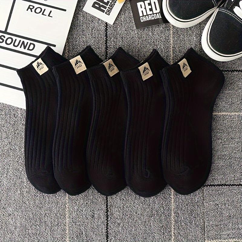5 Pairs Simple Crew Socks, Comfy & Breathable Low Cut Ankle Socks, Women'S Stockings & Hosiery