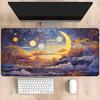 Large Mouse Pad Full moon and night cloud overlock NonSlip Game Mousepad keyboard PC Gaming HD Printing xmm XXL Desk Mat
