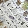 Text Chinese Character WASHI Pet Journal Tape and Paper Die Cut Sticker Antique Material Yunmeng Collection