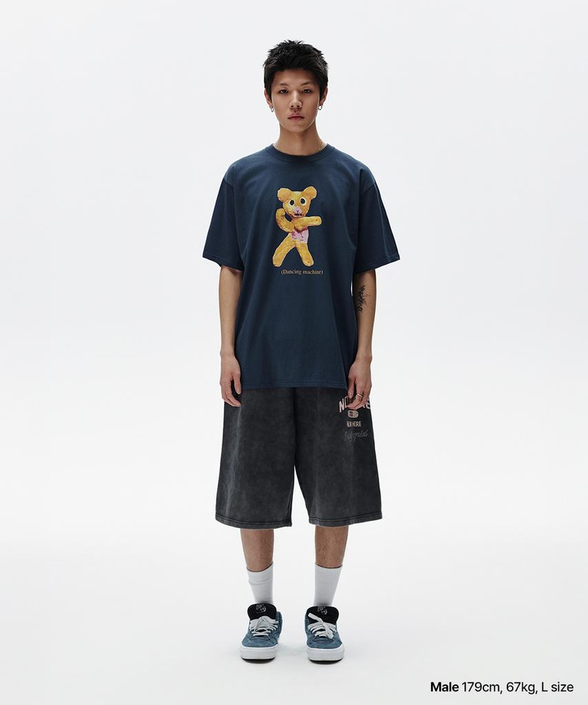 MAHAGRID Dancing Machine Tee Navy(Mg2Fmmt507A)