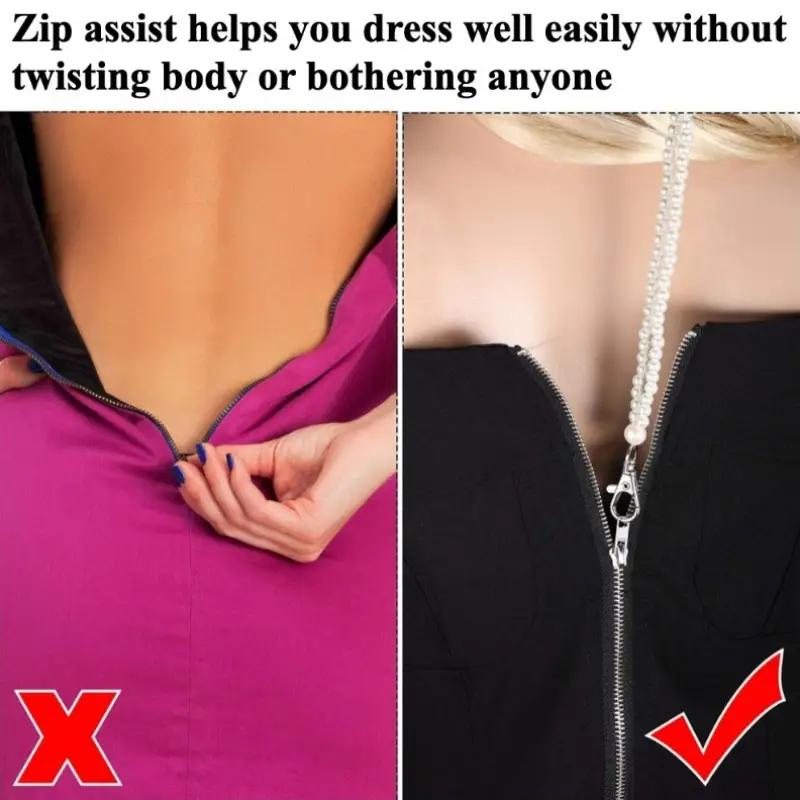 HOT Selling 2 In 1 Beaded Zipper Assistant Tool Pearl Neck Lanyard Zipper Puller Zipper Auxiliary Tool Pearl Chain