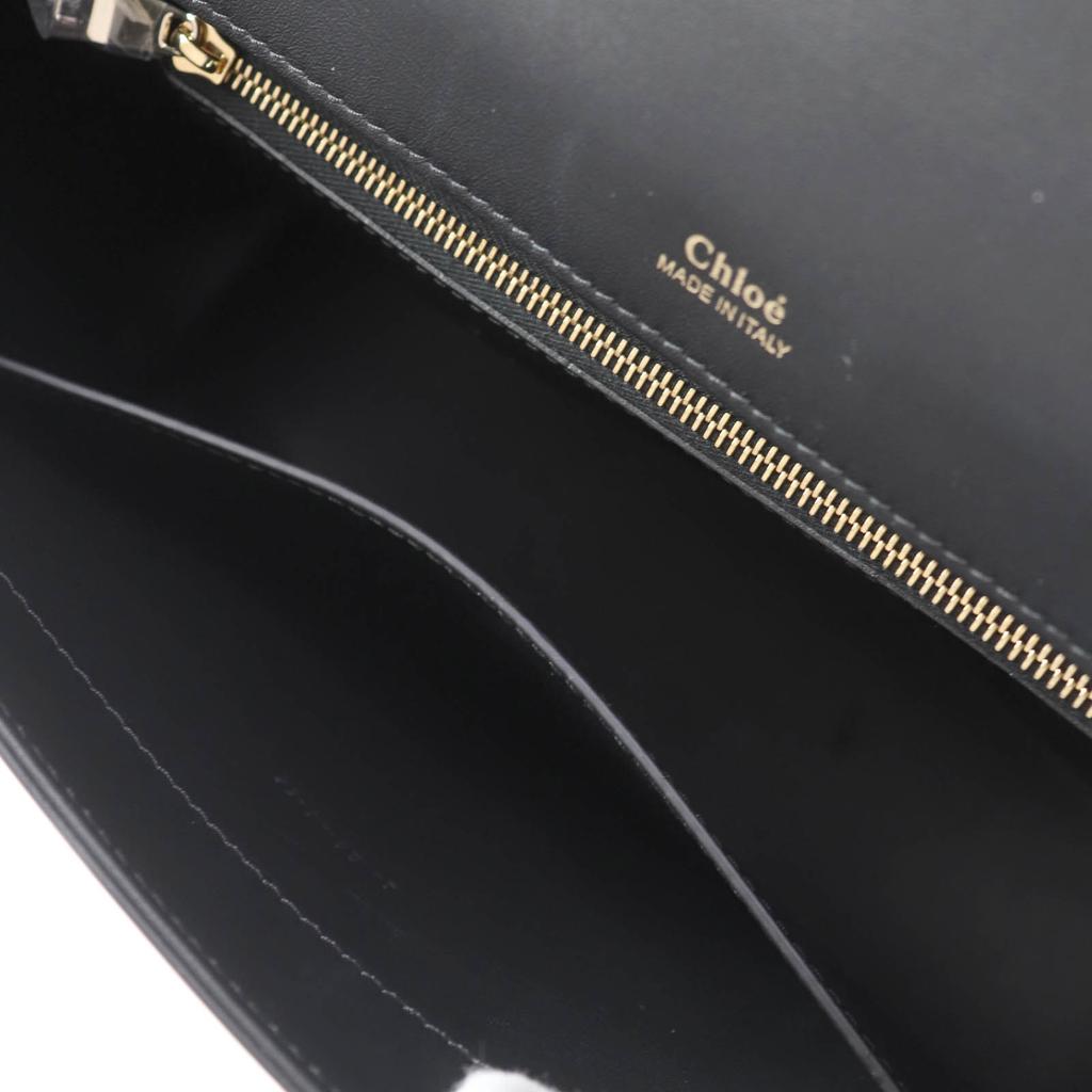 Great Chloe Shoulder Bag NACHA Black Leather Women CHC22WS122l91001 Used