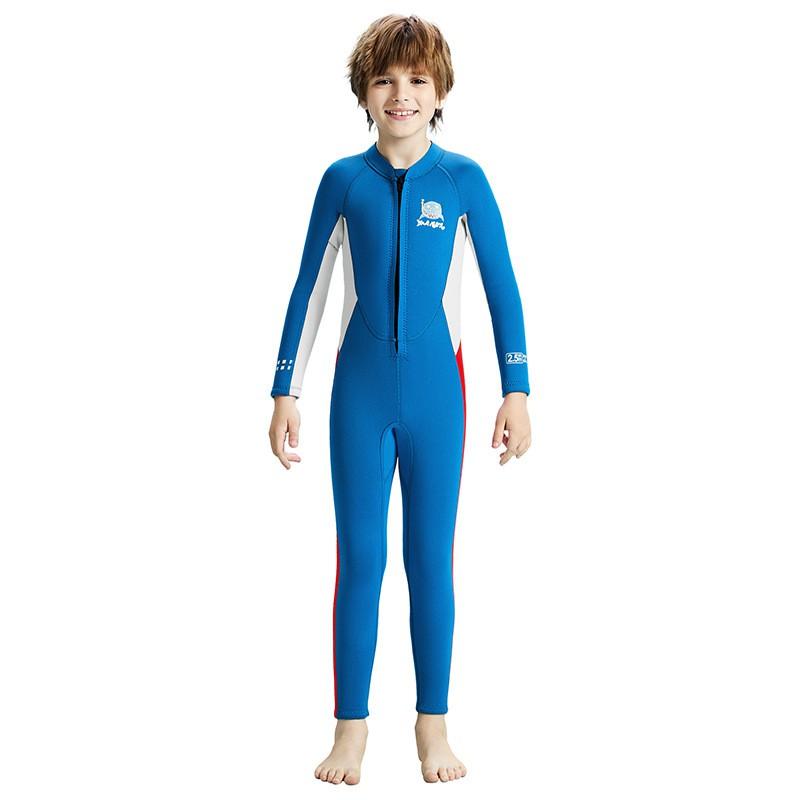

Children s Diving Suit 2.5MM Cold-proof Warm One-piece Boys Middle School Children Snorkeling Surfing Swimsuit S