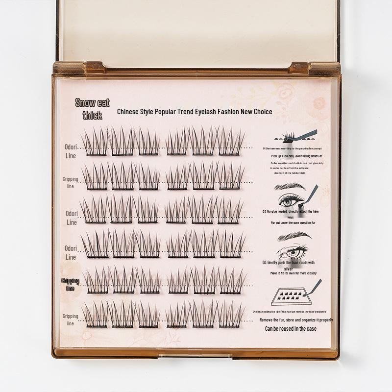 

Накладные ресницы-айдол без клея, легко снимаемые, с желеобразным клеем – большие глаза, накладные ресницы большой вместимости для естественного вида.