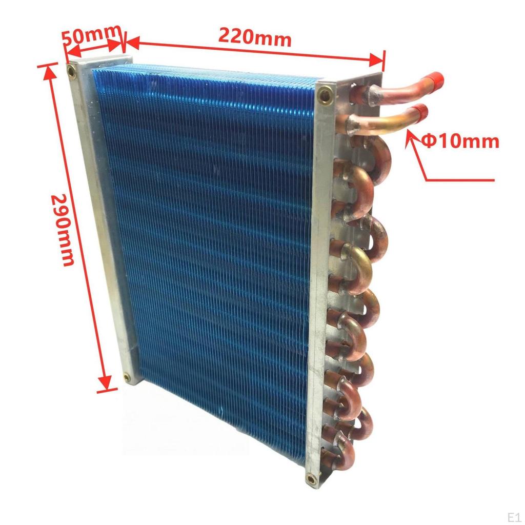 Rectangular Heat Exchanger Internal Threads Finned Metal Frame Home Heating Equipment