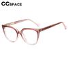 Fashion Anti Blue Light Women Prescription Glasses Optical Lenses New Cat Eye Gradient Color TR90 Eyeglass Frame