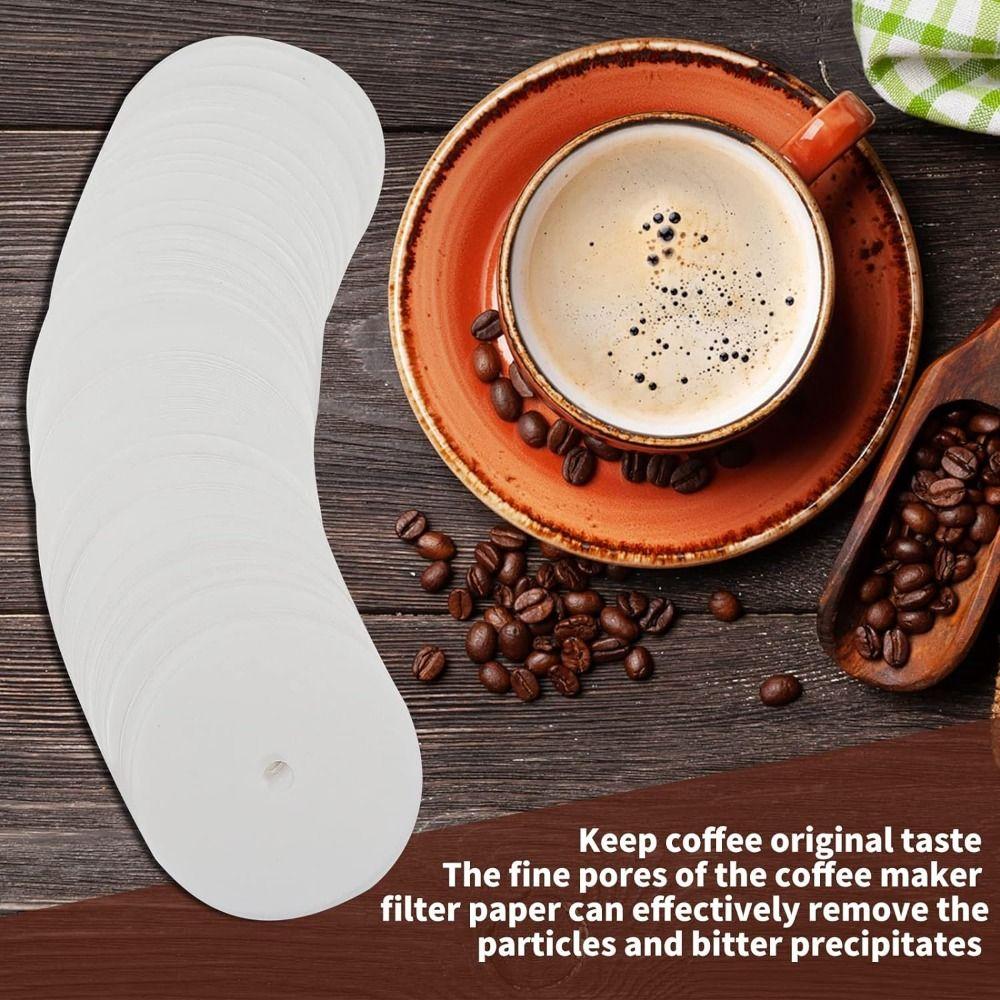 200Pcs Unbleached Replacement Filter Pack 3.75 Inch Round Coffee Filter Paper  Camping