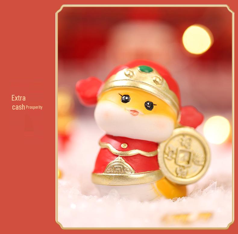 Guochao Zodiac Snake Figurine: Year of the Snake Desktop Ornament, Spring Festival Creative Gift