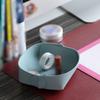 1PC S Round PU Leather Storage Trays Desktop Key and Cosmetics Storage Tray Storage Box Detachable Table Small Objects Organizer