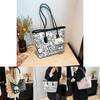 Street Fashion Graffiti Tote Bag For Women Pu And Fabric Blend Large Capacity Zip Closure Phone Pocket Daily Commute Essentials