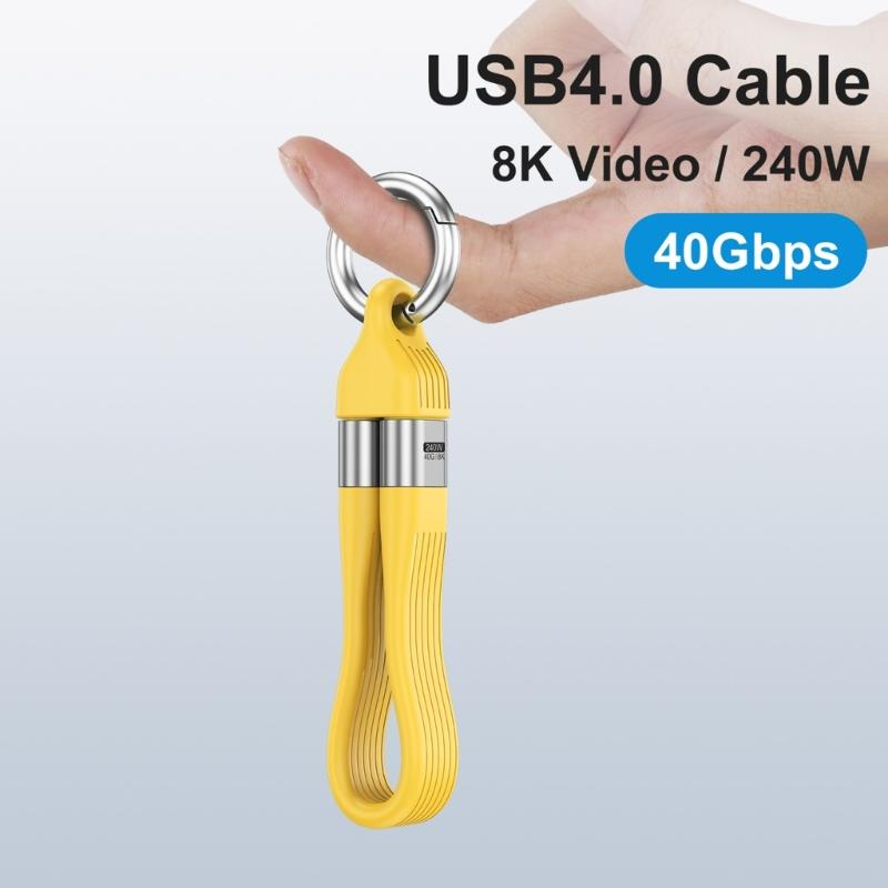 USB4 Charging Cable with PD240W Super Fast Charging and 40Gbps Speed 8K Video Transmission