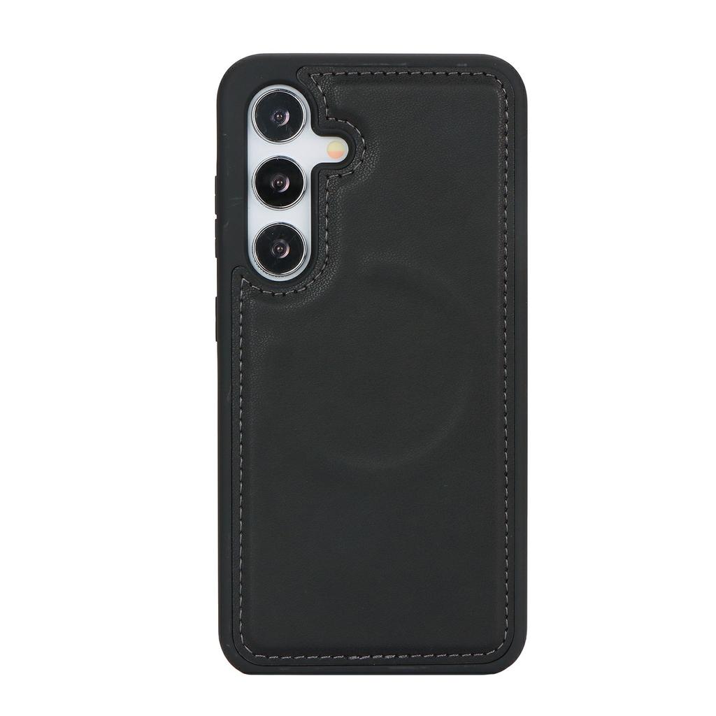 For Samsung Galaxy S24+ Wallet Case Compatible with MagSafe Anti-Drop Detachable PU Leather Phone Cover