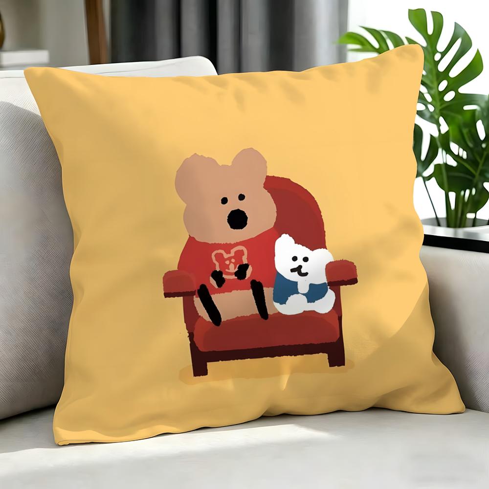 Animal Quokka Cushion Cover Cushion Cover Set 4Pcs 50X50 45X45 40X40 Pillowcase Decorative Sofa Home Decor