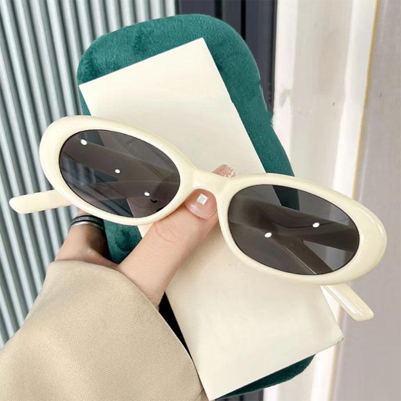 New Small Frame Oval Shape Sunglasses Women Brand Designer Fashion Sun Glasses Men'S Outdoor Hip-Hop Eyewear Uv400