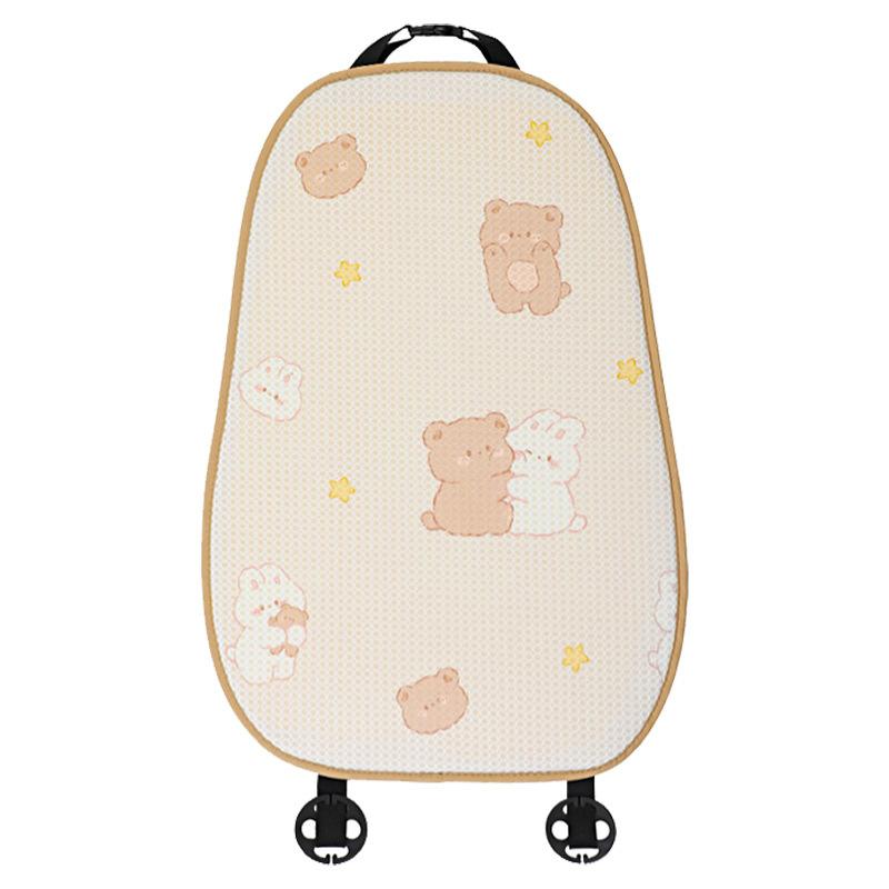 Summer car seat cushion cartoon bear rabbit ice silk car comfort seat cushion breathable and comfortable car interior seat cover