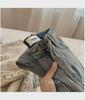 Women's Plus Size Fleece-Lined High Waist Blue Jeans - Winter Slimming Straight Leg Harem Pants