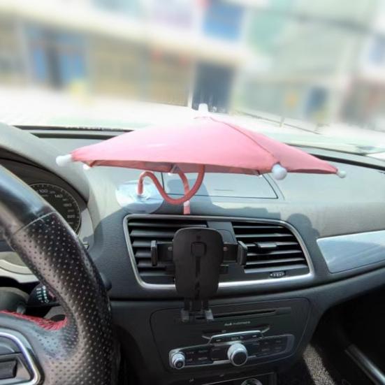 Mobile Phone Sunshade Umbrella Portable Anti-UV Sun Shield Foldable Phone Sun Shade Cover with Magnetic Adsorption Design Phone Shade for Car