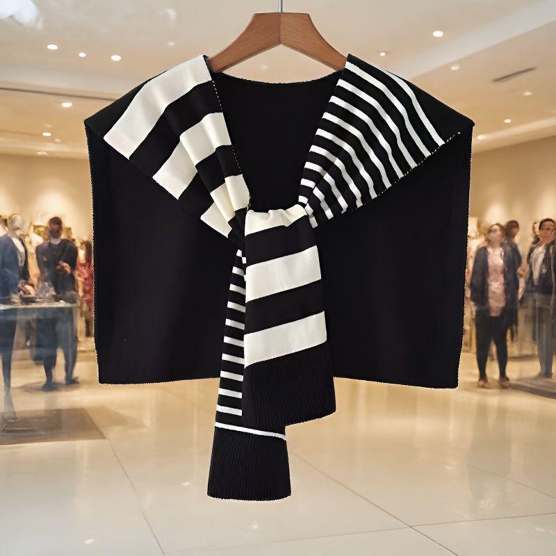 Korean-Style Striped Shawl Shirt: Versatile Summer Sun Protection and Travel Cover-Up
