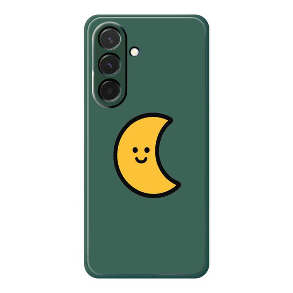 For Samsung Galaxy A36 5G Case Yellow Moon Pattern Printing Straight Edge TPU Phone Back Cover