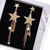 Bohemian Long Tassel Earrings for Women Metal Star Drop Earrings Wedding Party Statement Geometry Earrings Vintage Jewelry Gift