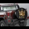 1-Pack King Crown Stylish Printed Polyester Car Cover | Fits Both Regular And Spare Tires, Universally Applicable For 14-17 Inch