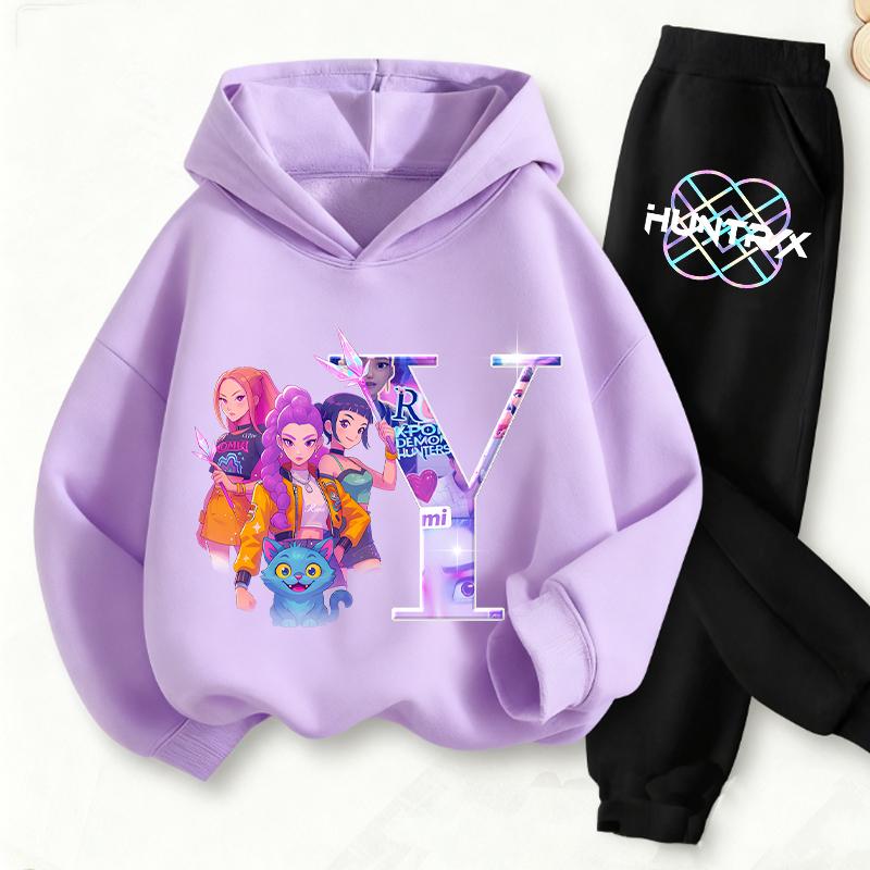 

Clothing Sets Girls Set Printed Casual Hoodie Sweatshirt Girls Fashion Kids Clothing Sportswear 130