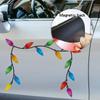 KX4B Christmas Car Sticker Christmas Reflective Car Magnets Christmas Lights Bulb Reflective Stickers Decals