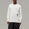 Y-3 Logo-Print Rundhals Langarm Oversized T-Shirt Unisex T-Shirt Weiß IZ3121