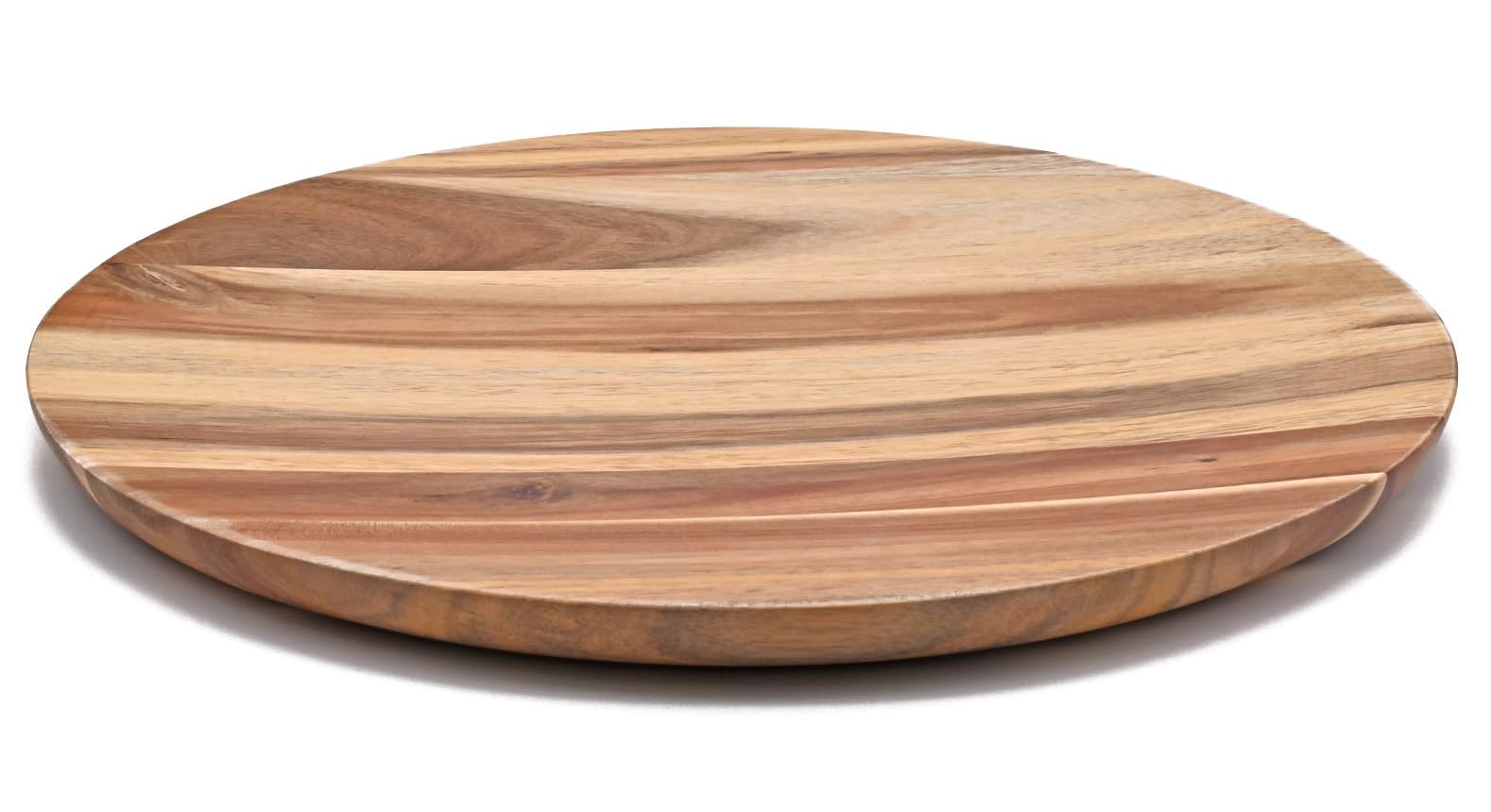 Swanson Trading Co. Pizza Plate, Wooden, Acacia Wood, Natural, L, 33cm, Cutting Board, Pizza Board, PZ-203AN