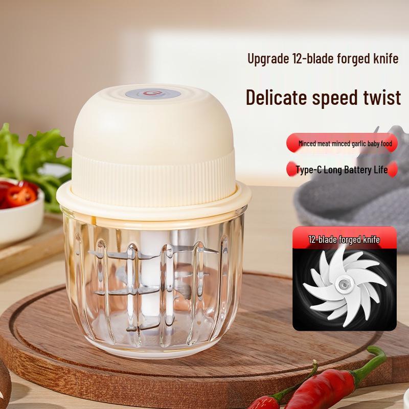 Wireless Mini Electric Garlic Masher with Type-C Charging