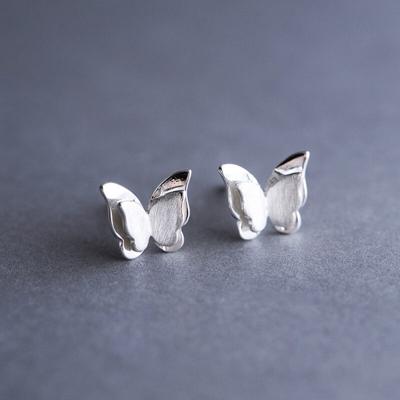925 Sterling Silver Butterfly Stud Earrings for Women Party Pendientes Brincos Prevent Allergy Jewelry Eh557