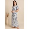 Women Designer Kaftan Night Gown Set Indian Beautiful Sleepwear Nighty Dress
