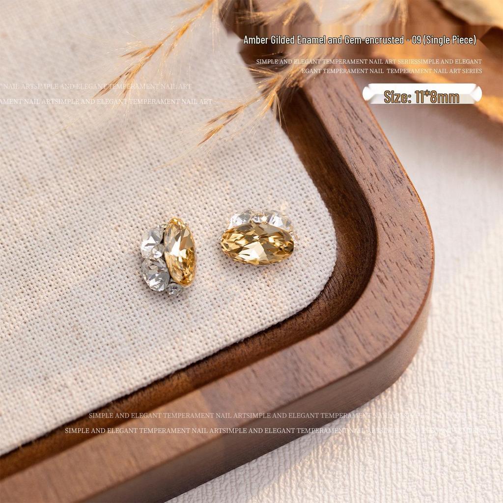 2026 Year of the Horse Luxury Alloy Nail Art: Zodiac Horse Glitter Zirconia Diamond Decorations for Fortunate Nails