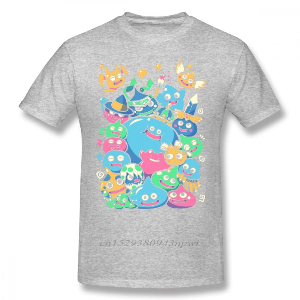 

Dragon Quest T Shirt Slime Party TShirt Funny Beach Tee Shirt 100 Cotton Printed Man Short Sleeves Oversize Tshirt S