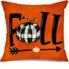 Home Decor Thankful Blessed Gnome & Fall Pumpkins Pillow Pattern Cushion Cover Suitable For Sofa Bedroom Car Pillow Cover