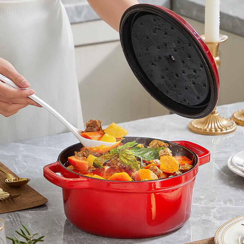COOKER KING Cast Iron Enamel Soup Pot