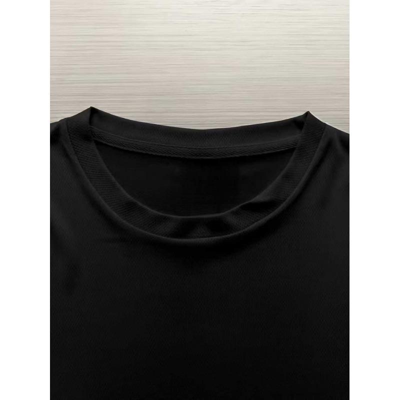 Men's "Groom Squad" Pattern T-shirt Crew Neck, Short Sleeves Comfort, Suitable for Men Casual T-shirt Regular Fit