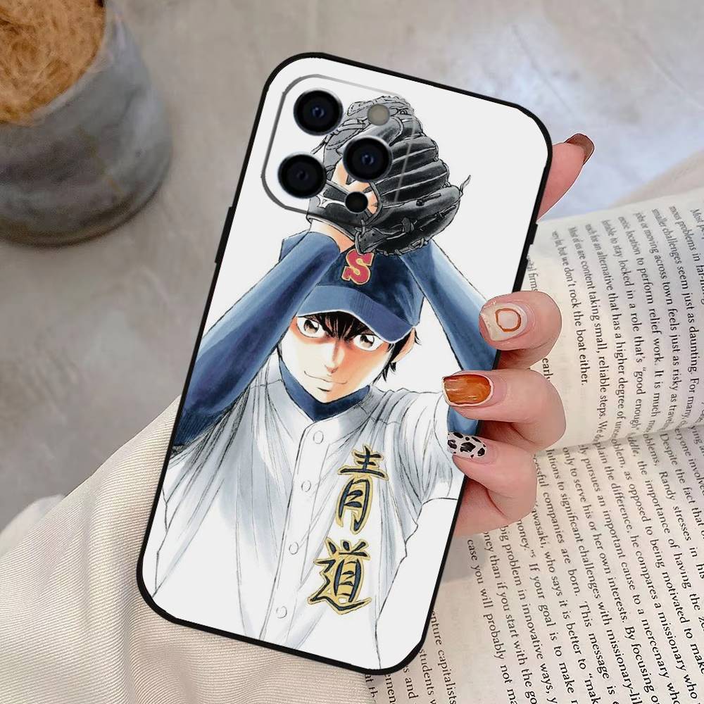 Ace of Diamond Phone Case For iPhone 17, 16,15,14,13,12,11 Plus,Pro Max, Others Soft Black Cover