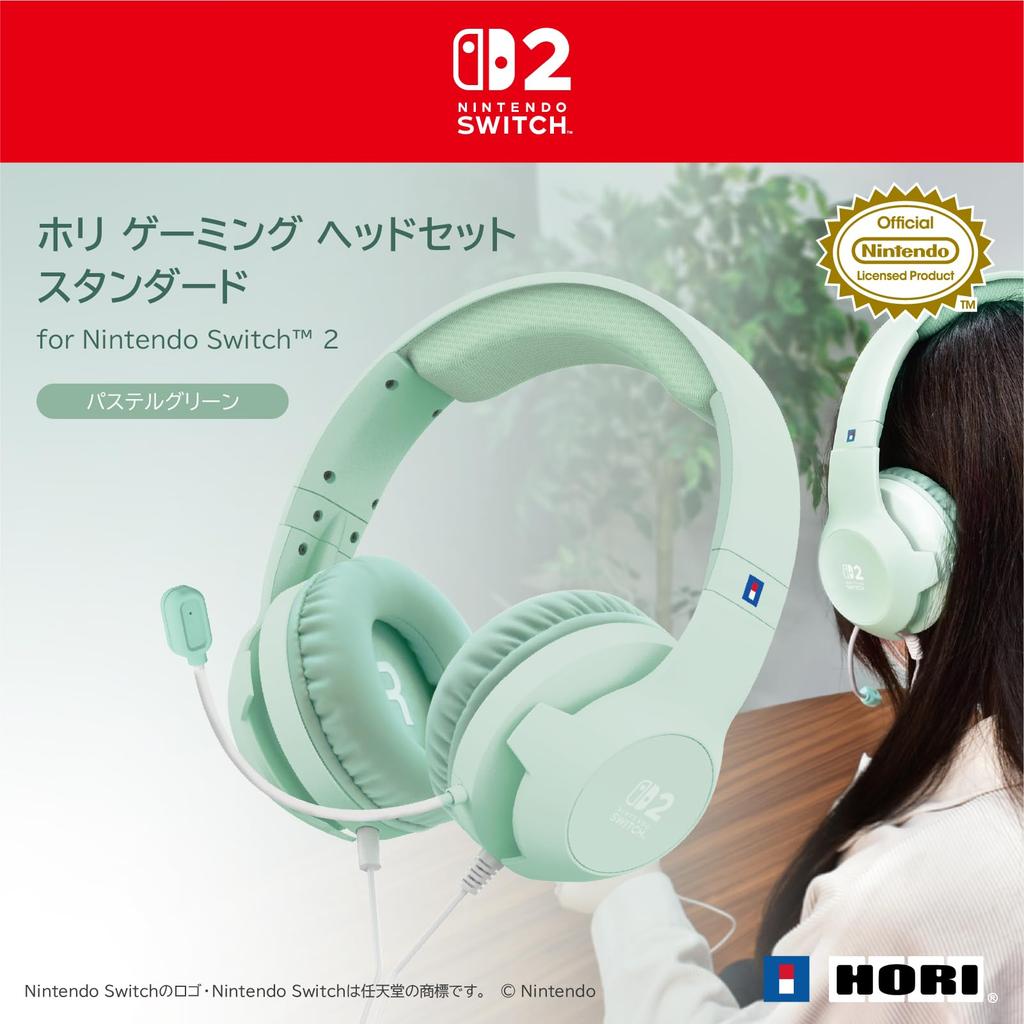 Hori Gaming Headset Standard for Nintendo Pastel Green Switch™ 2,