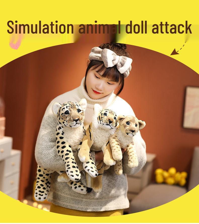 Plush Animal Toys: Tiger, Leopard, Golden Leopard, Lion Dolls for Home Decoration