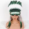 Comfortable Soft Native American Style Indian Feather Headband Headdress Halloween Accessories Customizable Color Size
