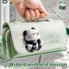 Korean Animal Pencil Bag 3-layer Stationery Storage Bag Creative Fun Press Pen Bag  School Office