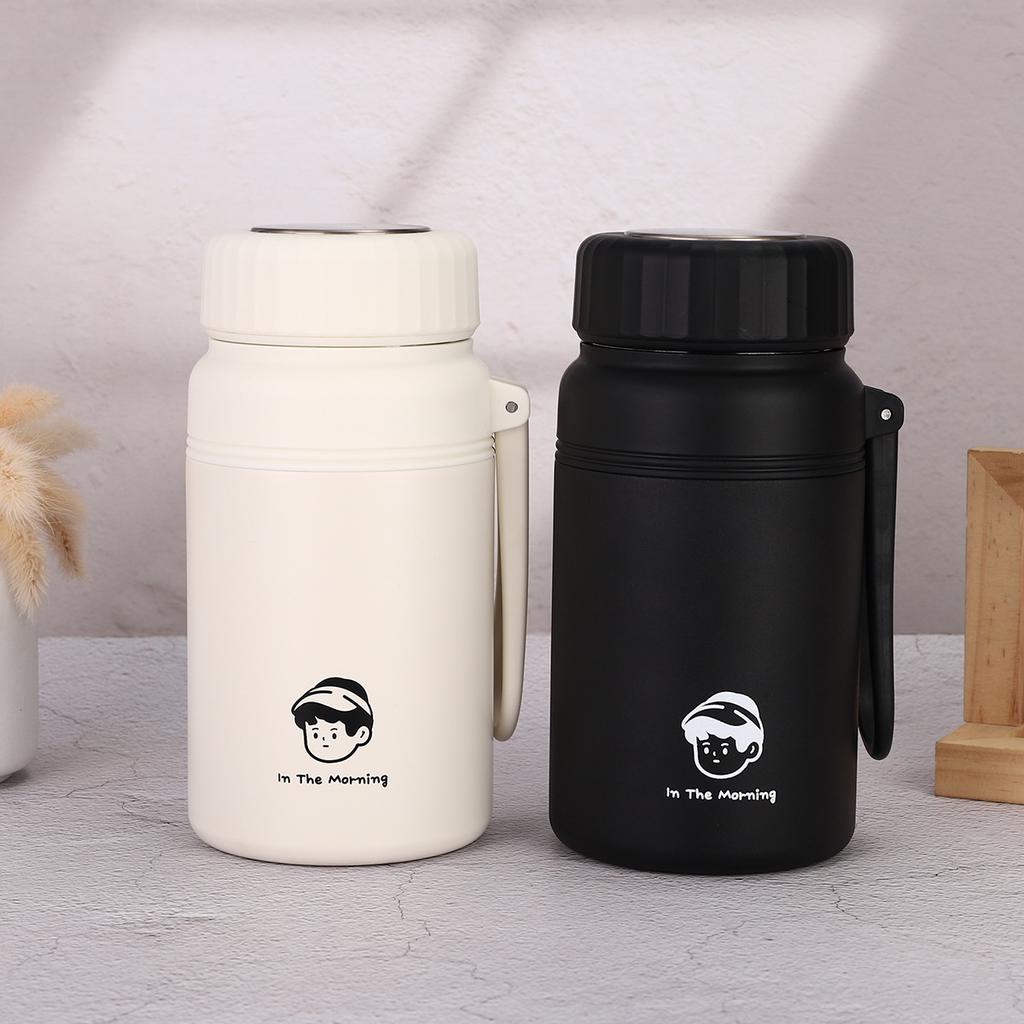 Stainless Steel Thermos Cup Large Capacity with Tea Glass Vacuum Portable Accompanying Cup Outdoor Portable Sports Kettle