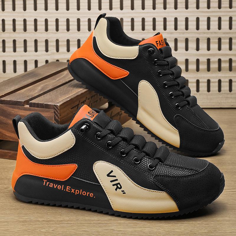 New Men's Shoes Spring Youth Versatile Thick-soled Heightening Leisure One-pedal Outdoor Travel Low-top Sports Tide Shoes