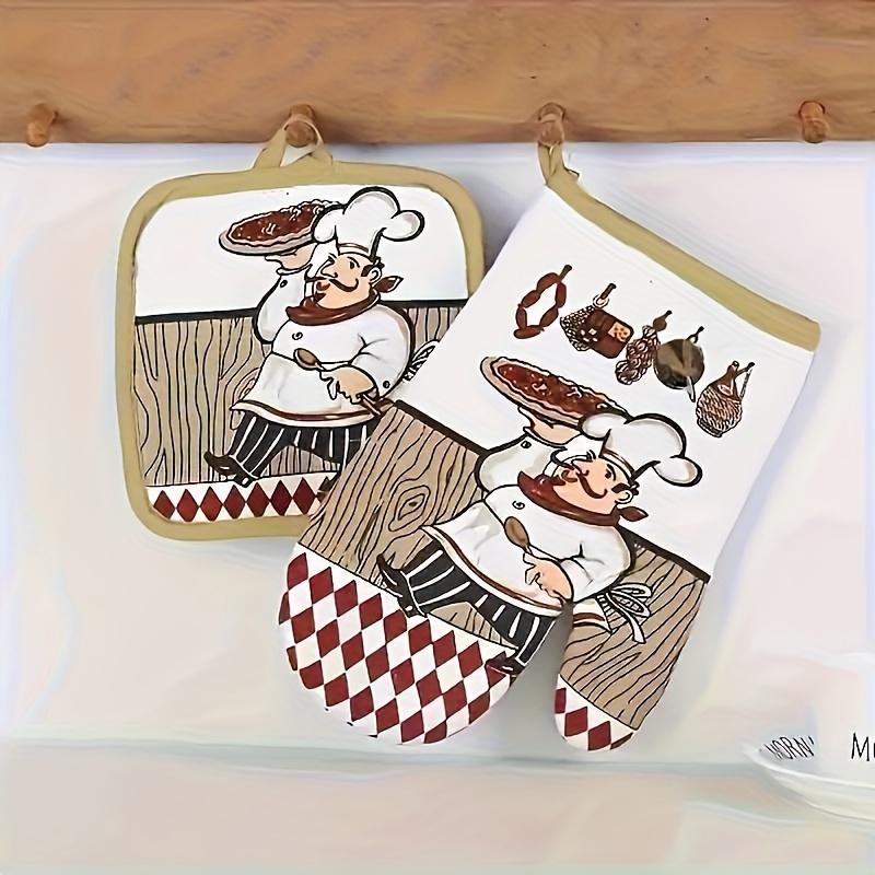 

2pcs Kitchen Gloves, Dishwasher-safe - Comfortable Polyester, Hand Protector