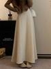Korean Style High-Waisted Plus-Velvet Midi Skirt for Women - 2025 Autumn/Winter Elastic Waist Slimming Straight Skirt