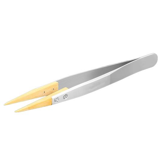 

Precision Antimagnetic Tweezers with Sharp No. 27 Tip Scratch-free Electronics Repair Tweezers Glasses Repair Tool